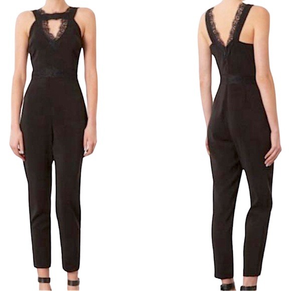 Topshop Pants - TOPSHOP Lace Keyhole Playsuit